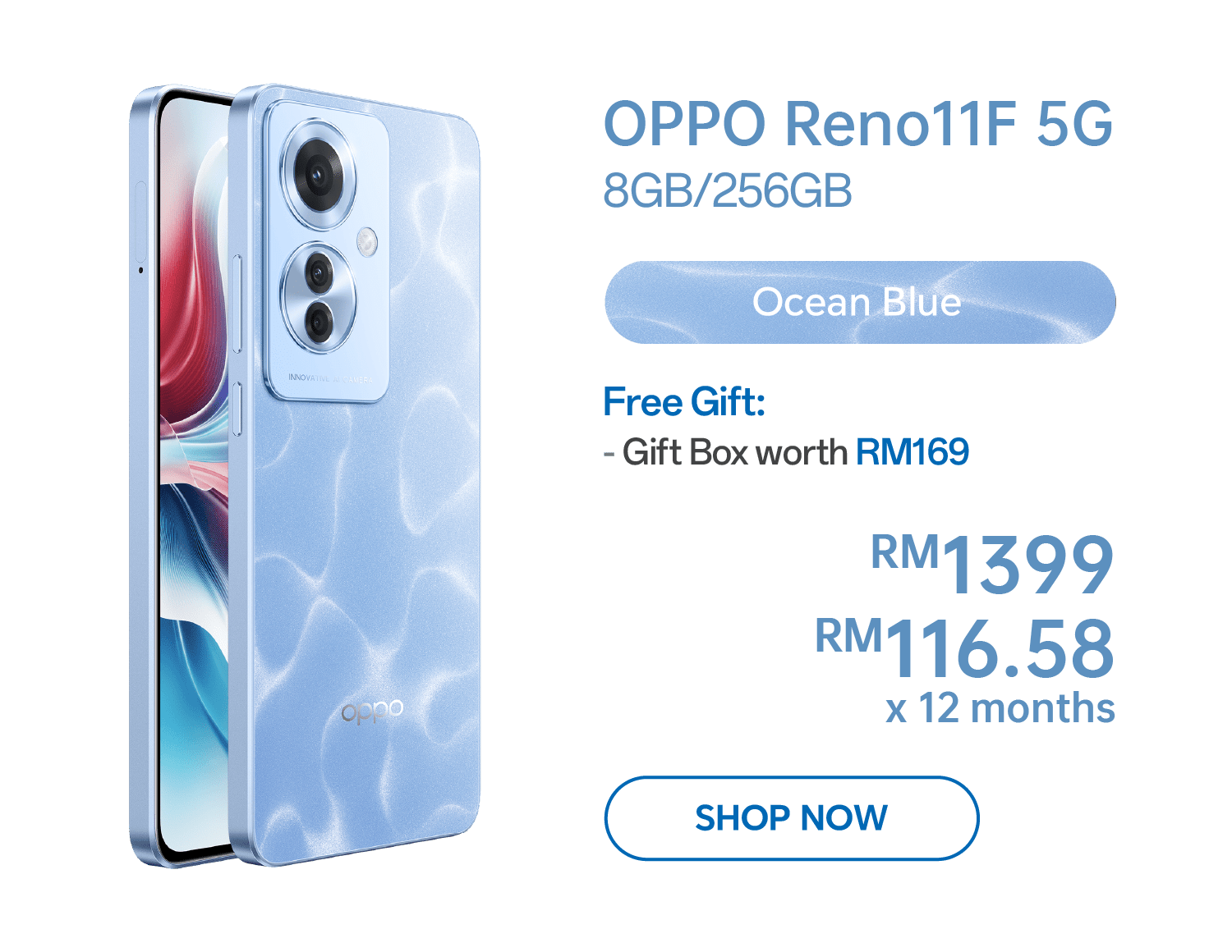 Oppo Reno11F 5G 8GB 256GB Ocean Blue
