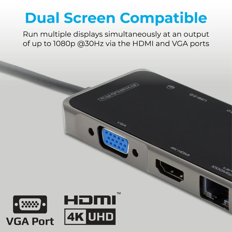 Promate PrimeHubPro UltraFast Multiport USBC Hub with 100W Power