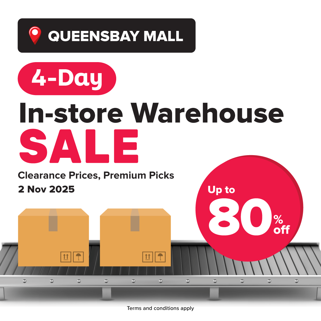 Harvey Norman Queensbay Mall 4-Day In-store Warehouse Sale