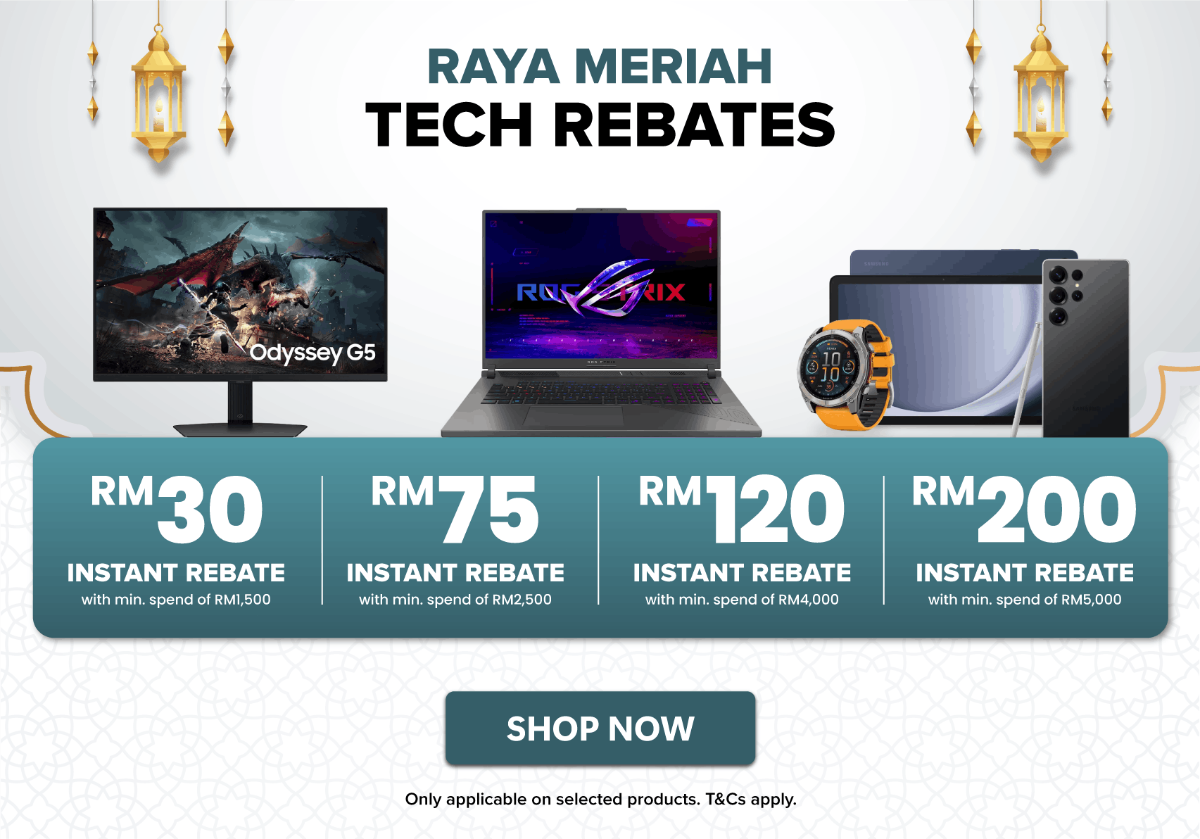 Harvey Norman Raya Meriah Tech Rebates Riang Raya Sale