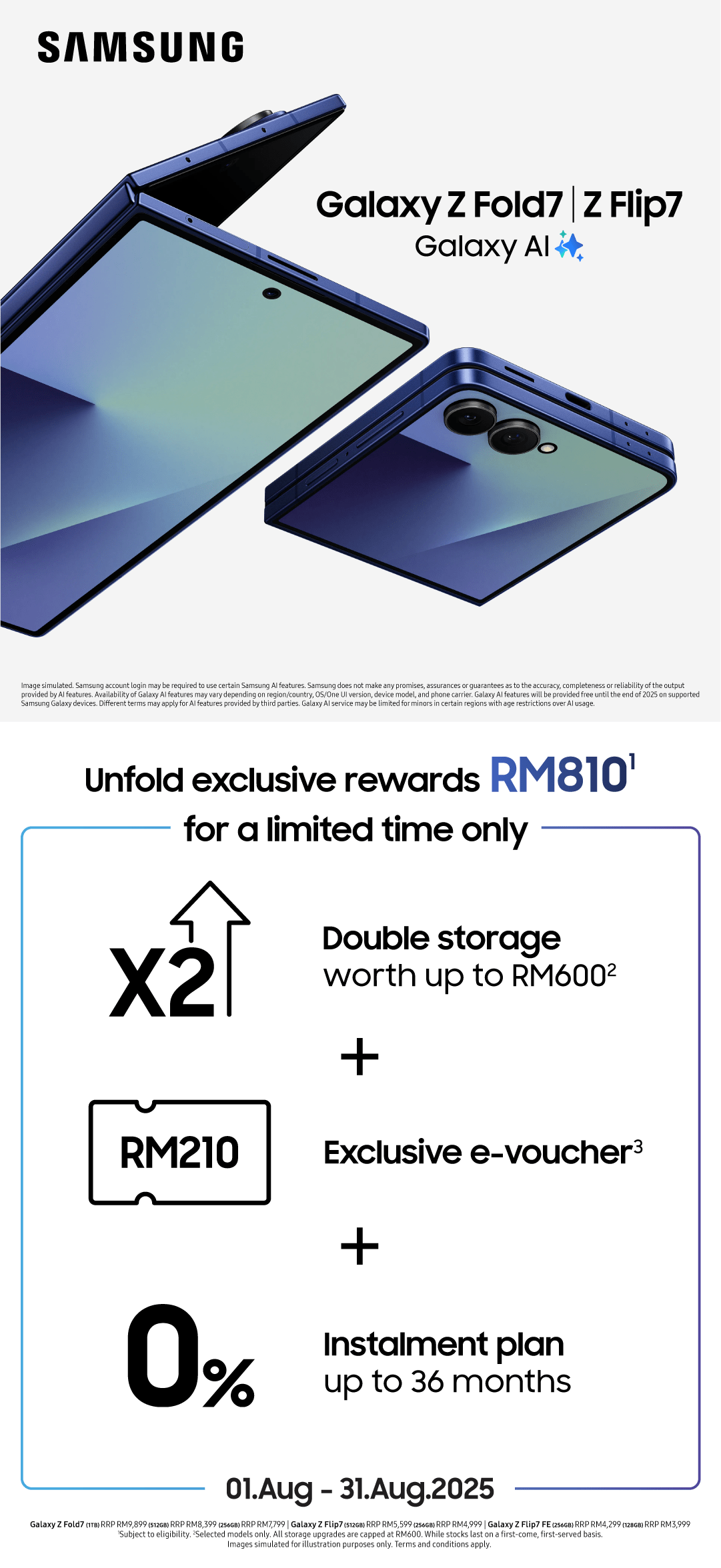 Samsung Galaxy ZFlip7 and ZFold7