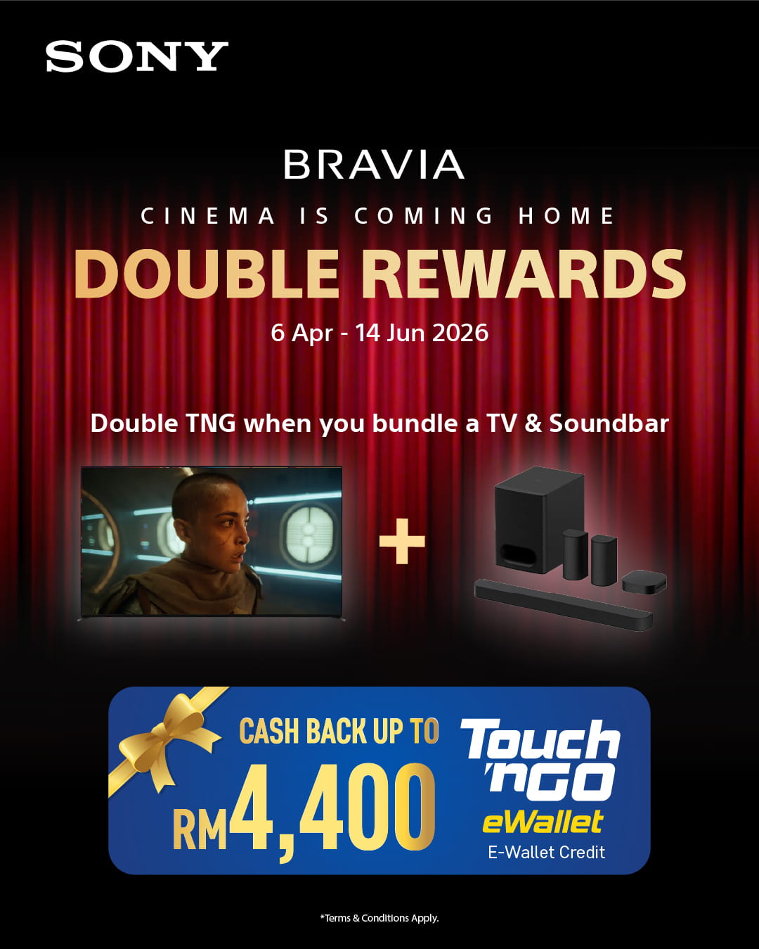Harvey Norman Sony Bravia Double Rewards 2026