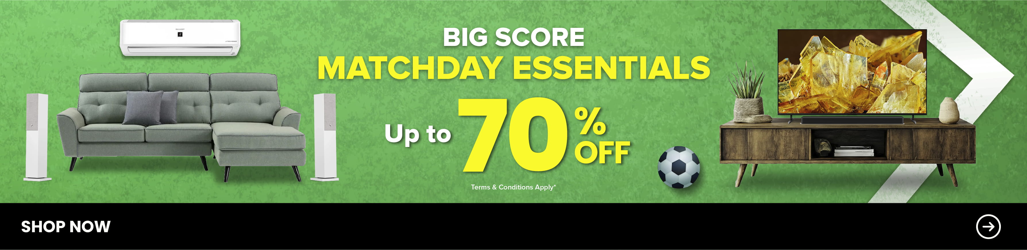 Harvey Norman Big Score Matchday Essentials Score Big, Save Bigger