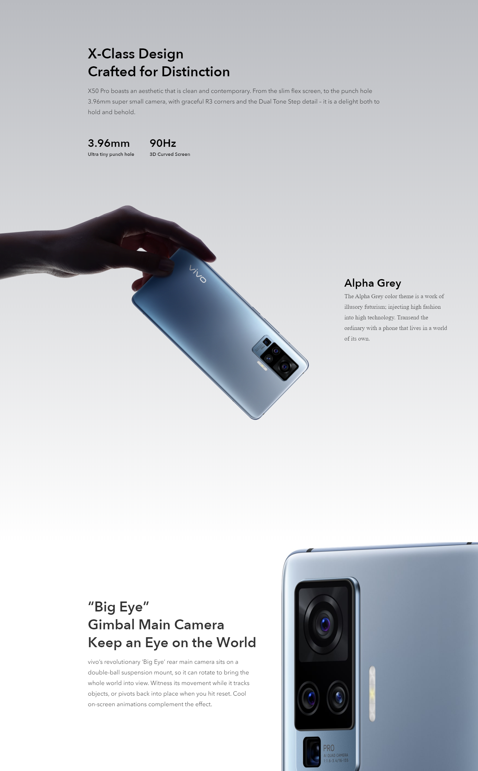 Vivo X50 Pro (8GB/256GB) 6.56-inch Smartphone - Alpha Grey