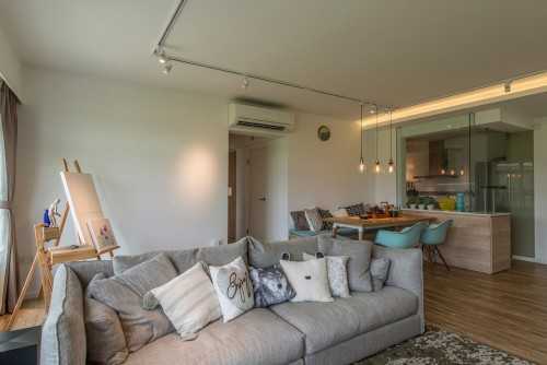 Eclectic Living Room at Design & Build: New HDB @ Sumang Link (Eclectic)
