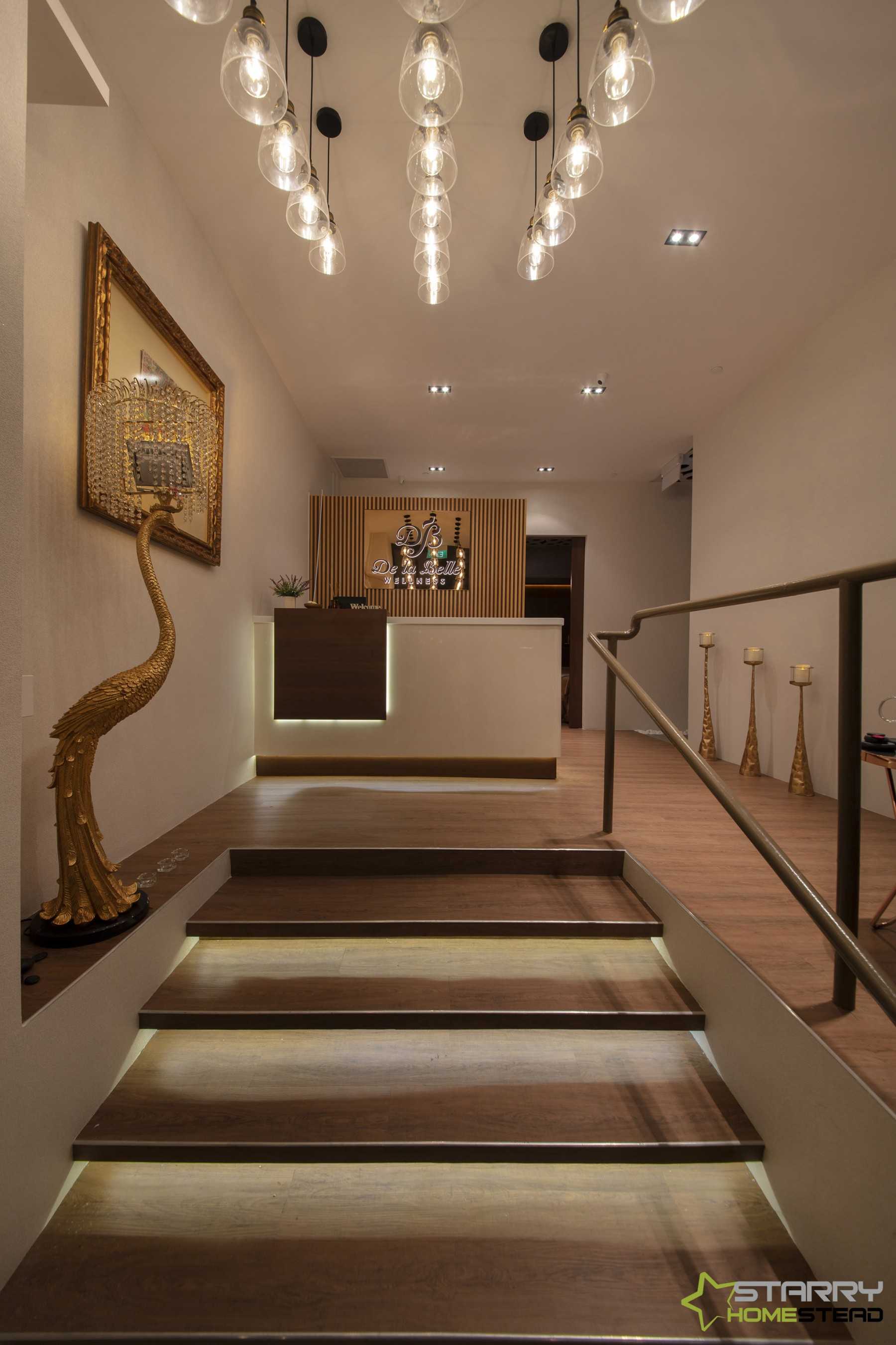 Asian Shopfront with Staircase and Artwork