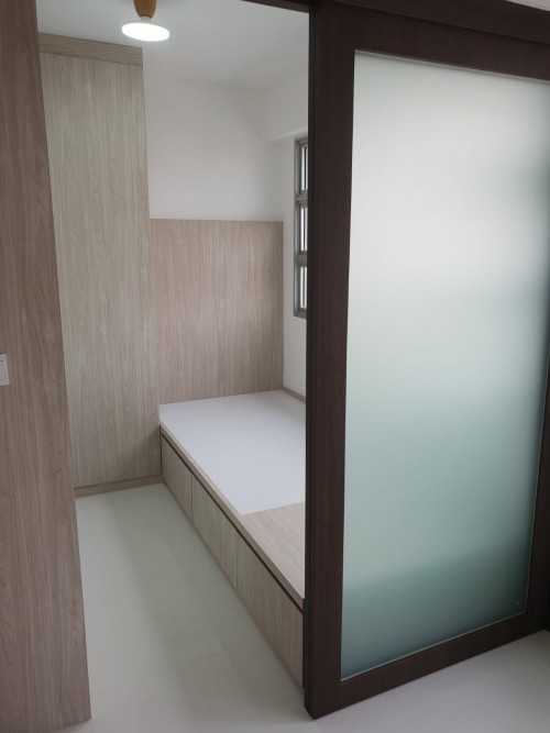 Modern Bedroom at 2-room BTO @Bukit Batok