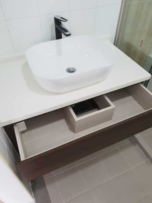 Modern Bathroom at 2-room BTO @Bukit Batok