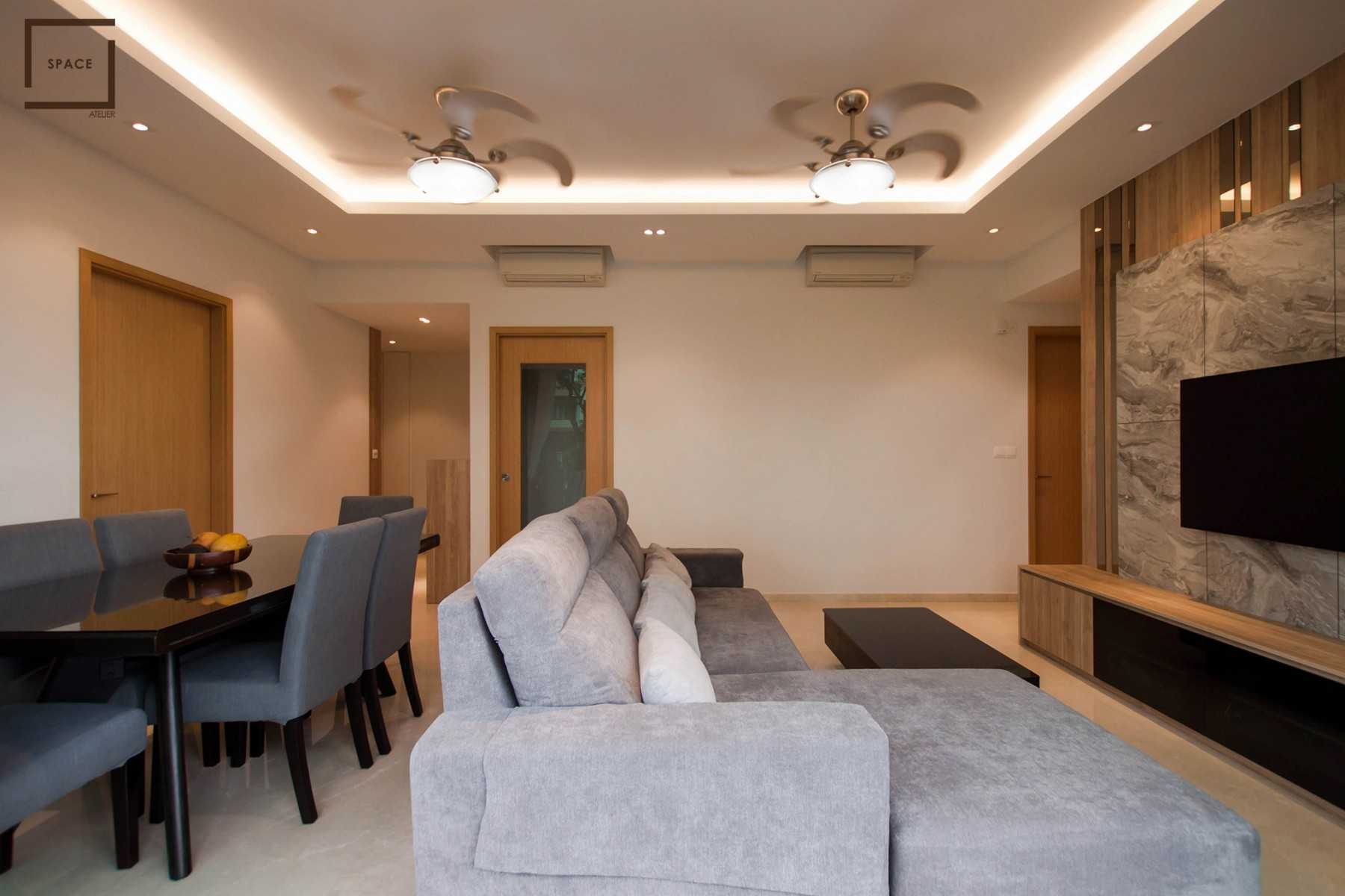 Modern Living Room with TV Console and Sofa