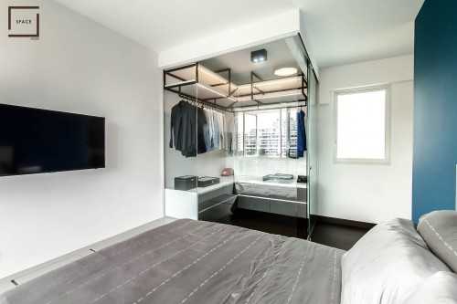 Contemporary Bedroom at HDB 5-room Bukit Batok