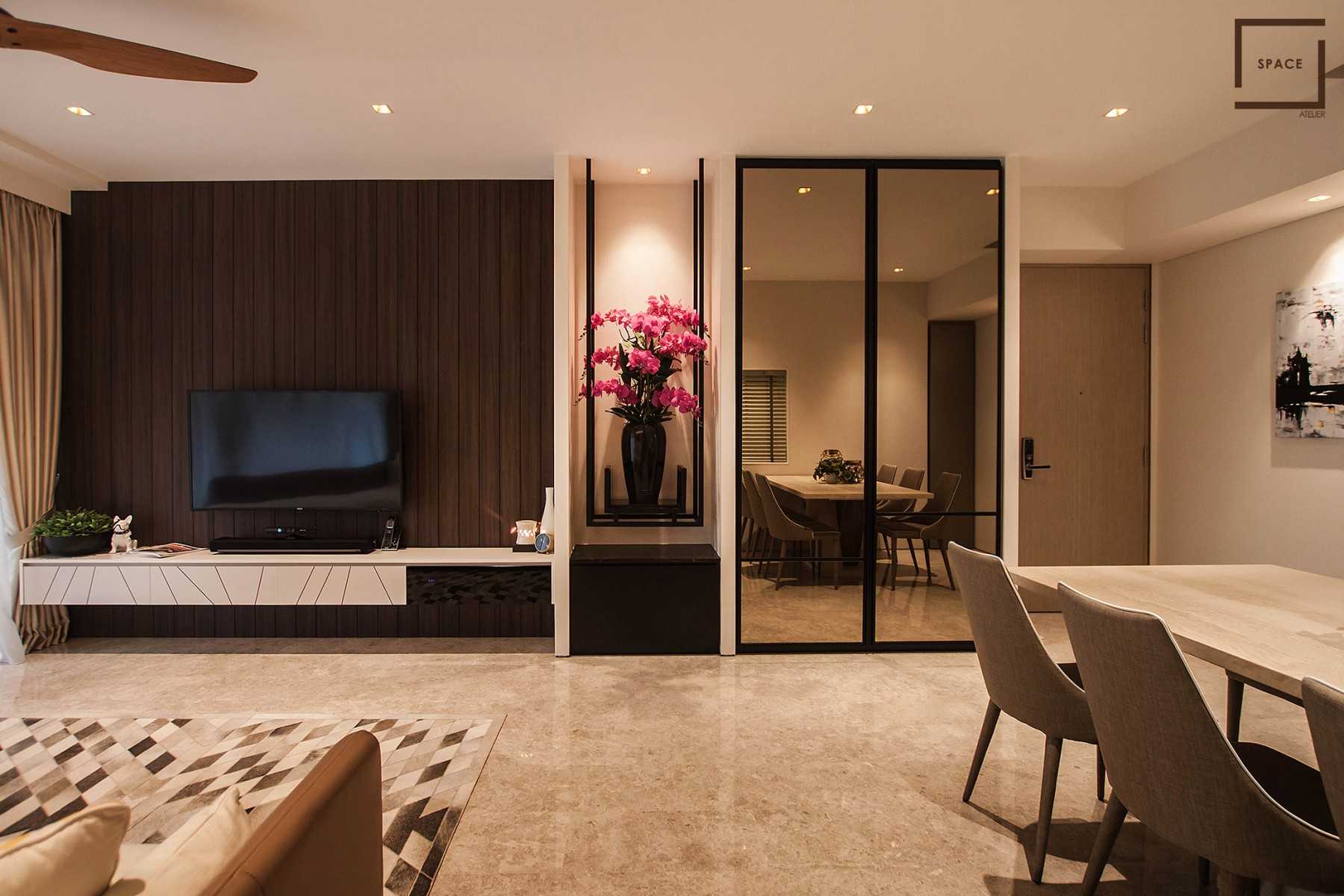 Modern Living Room with TV Console and Sofa