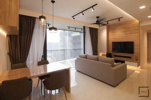 Scandinavian Living Room at The Amore EC Condo