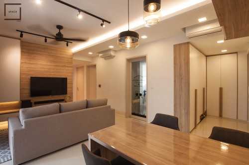 Scandinavian Living Room at The Amore EC Condo