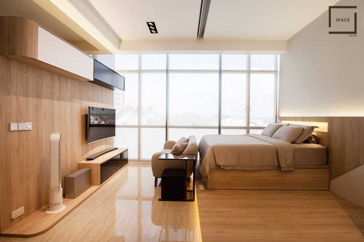Modern Living Room with Vinyl Flooring and TV Console