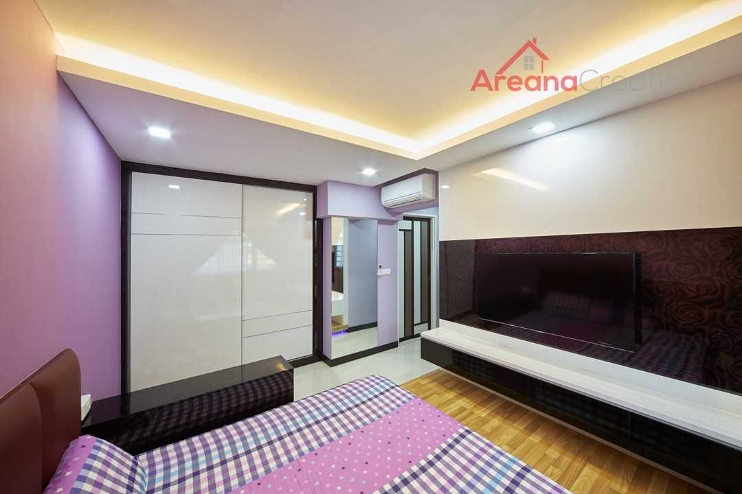 Contemporary Bedroom with Platform Bed and Cove Lighting