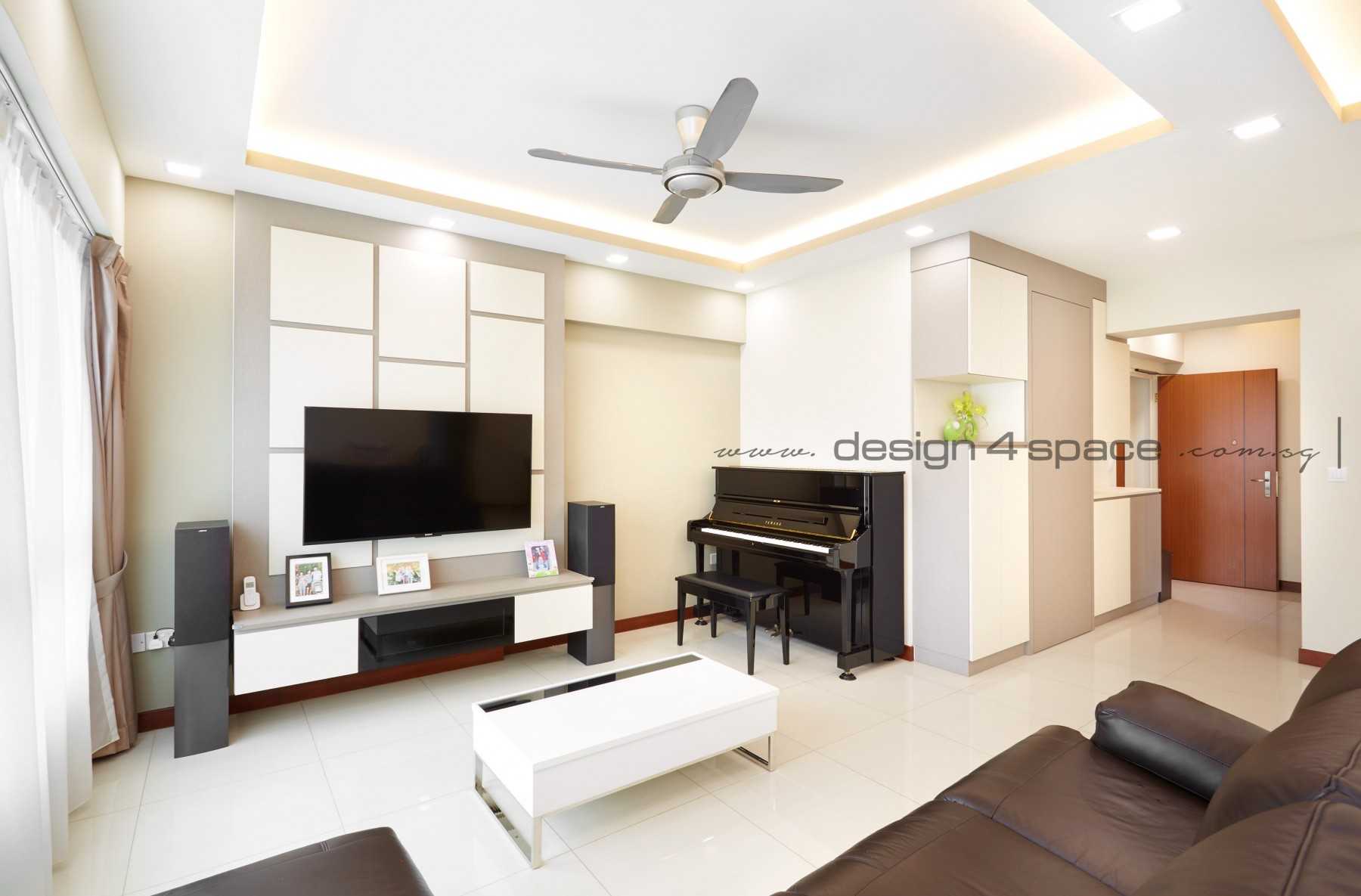 Modern Living Room with TV Console and Sofa