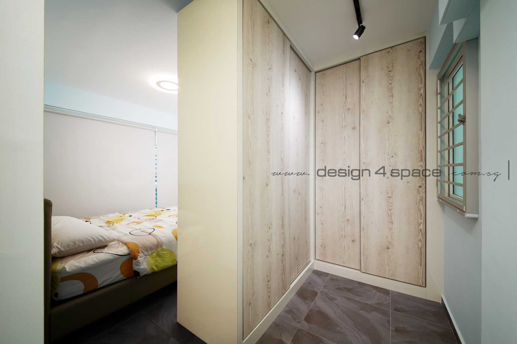 Minimalist Bedroom with Wardrobe and Built-in Bed