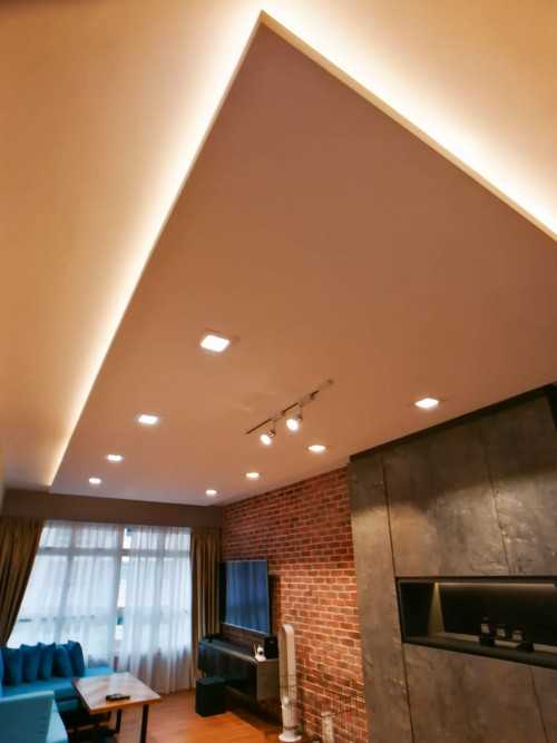 Transitional Living Room at 293A Bukit batok Street 21