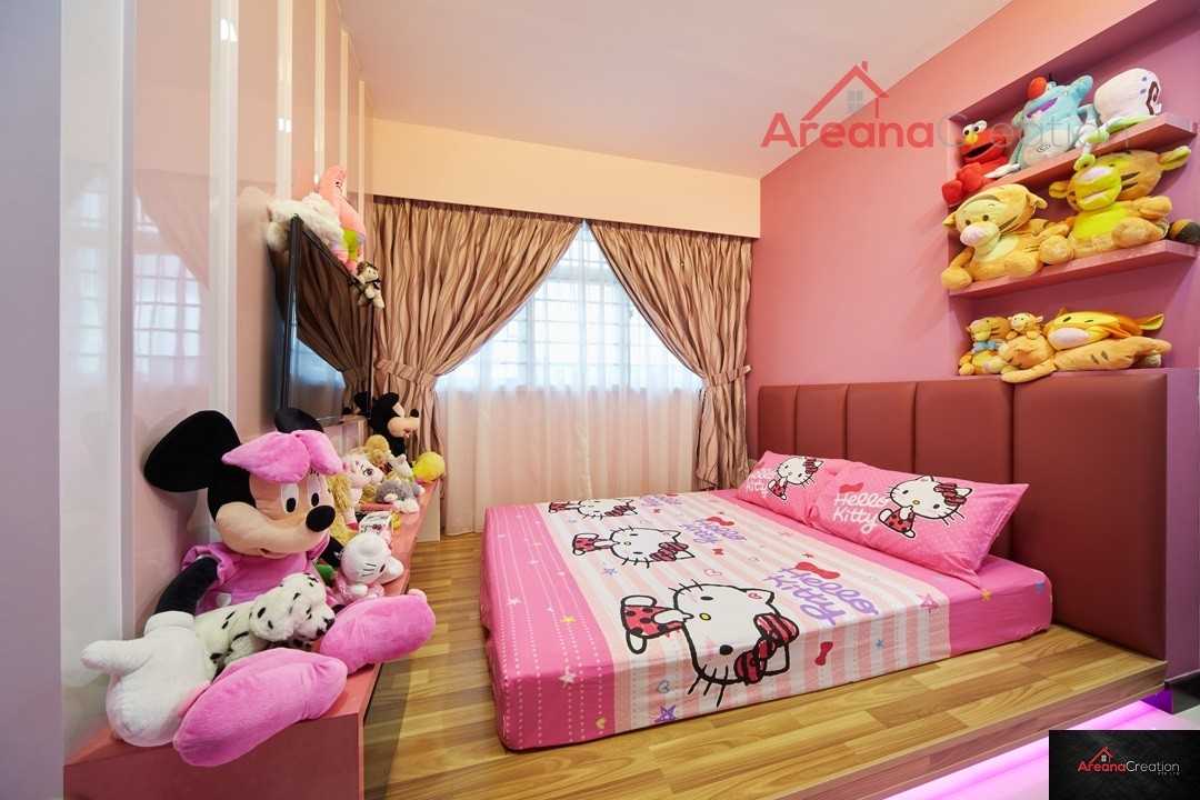 Contemporary Bedroom with Drop Light and Cove Lighting
