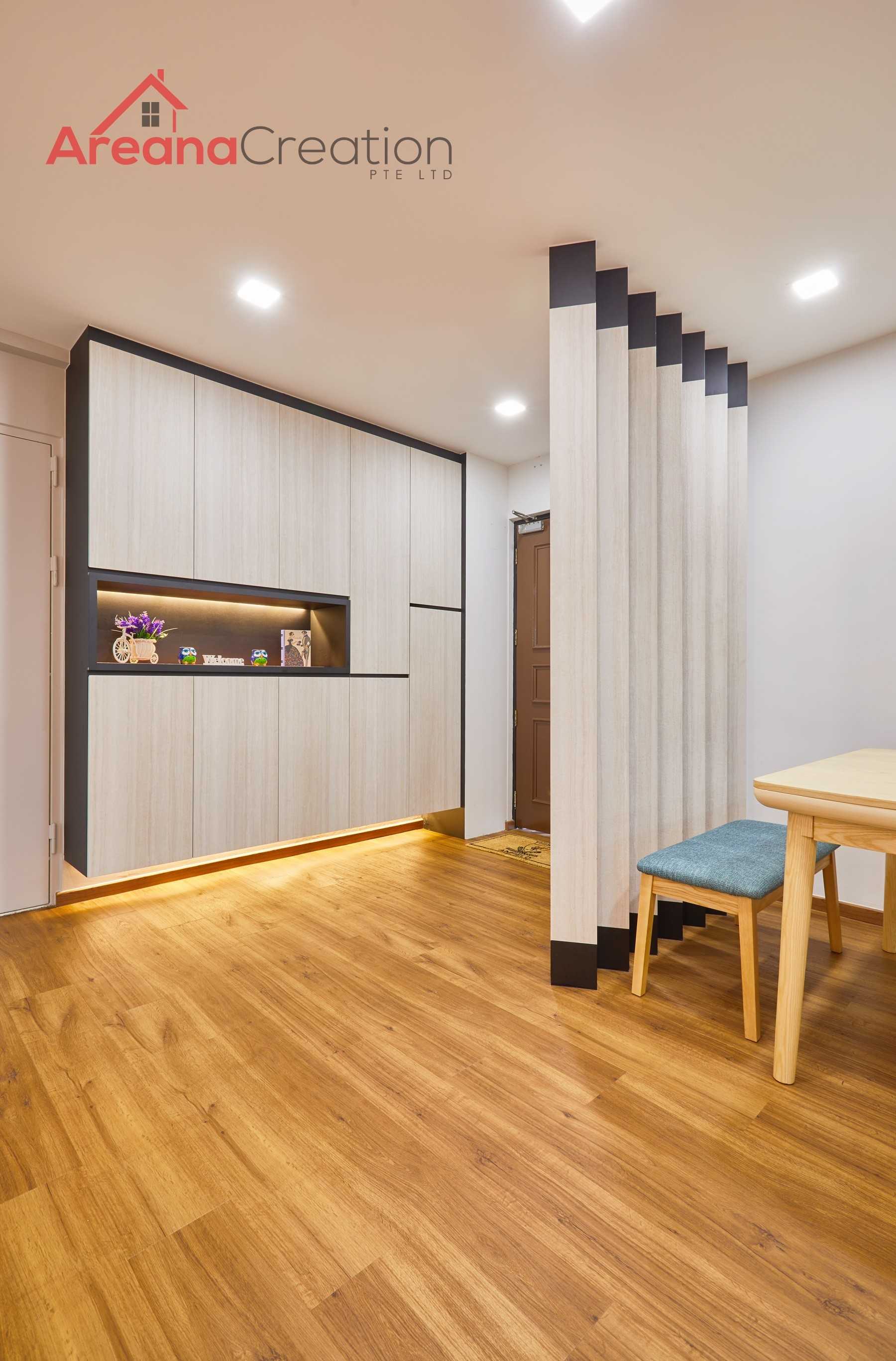 Scandinavian Living Room with Parquet Floor and Wood Flooring