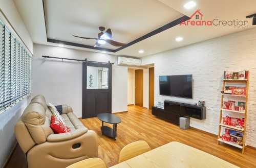 Scandinavian Living Room at 372 Hougang St 31