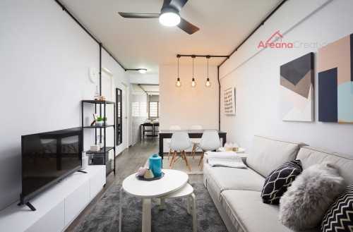 Contemporary Living Room at Yishun Gardens