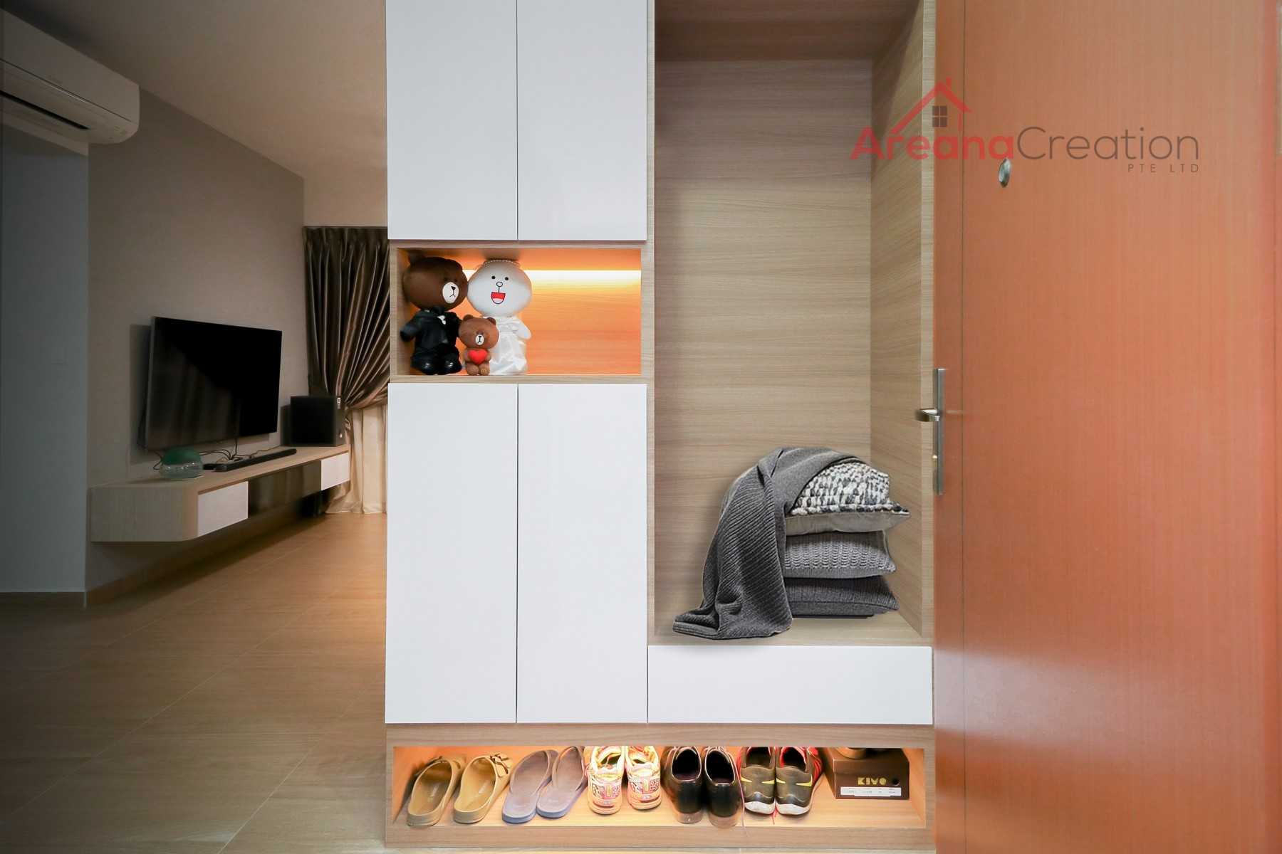 Scandinavian Living Room with Vinyl Flooring and Homogeneous Tiles