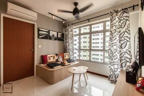 Scandinavian Living Room at HDB 2 Room Yishun Fern Grove