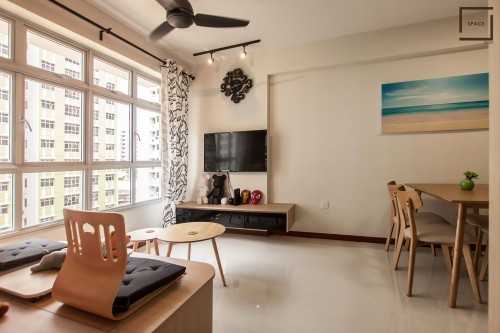 Scandinavian Dining Room at HDB 2 Room Yishun Fern Grove