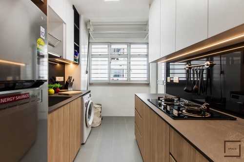 Scandinavian Kitchen at HDB 2 Room Yishun Fern Grove