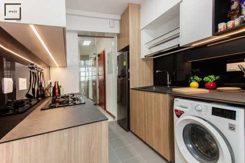 Scandinavian Kitchen at HDB 2 Room Yishun Fern Grove