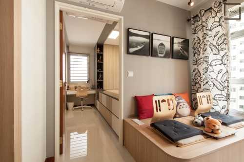 Scandinavian Living Room at HDB 2 Room Yishun Fern Grove