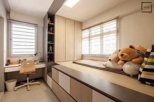 Scandinavian Bedroom at HDB 2 Room Yishun Fern Grove