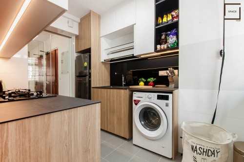 Scandinavian Kitchen at HDB 2 Room Yishun Fern Grove