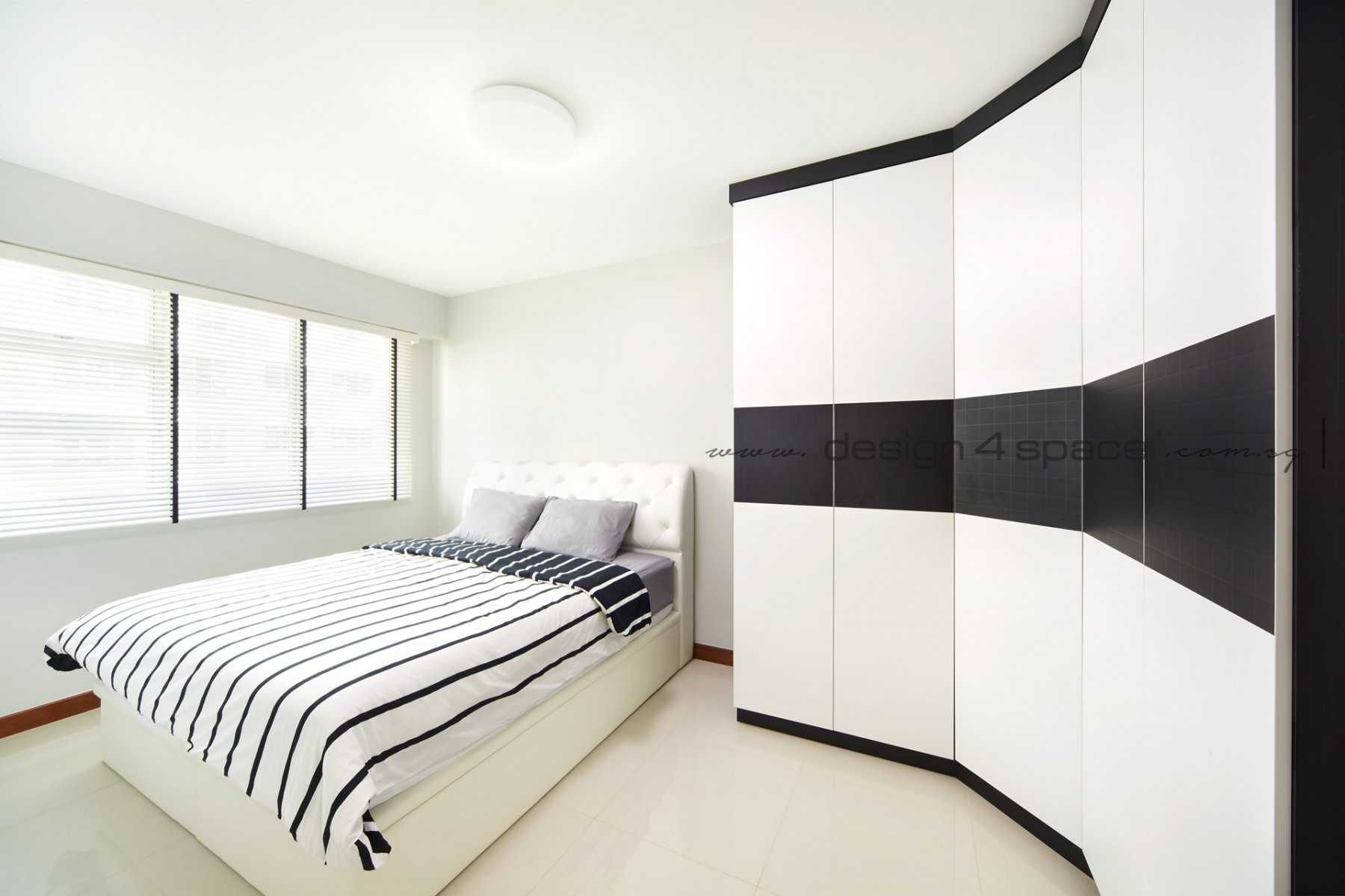 Minimalist Bedroom with Platform Bed and Vinyl Flooring