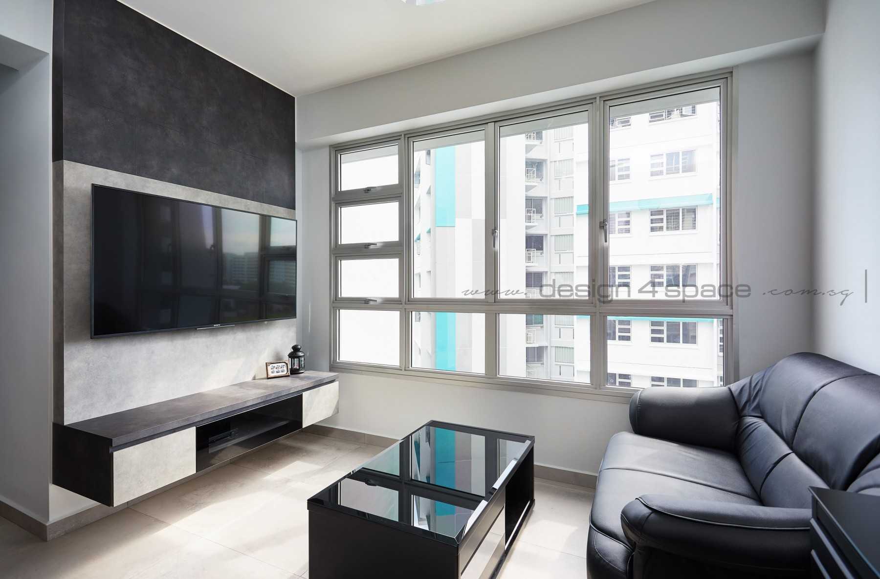 Modern Living Room with TV Console and Feature Wall