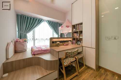 Contemporary Bedroom at Trevista Condo @ Toa Payoh