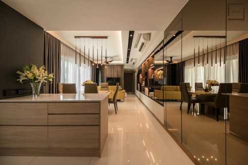Contemporary Living Room at Trevista Condo @ Toa Payoh