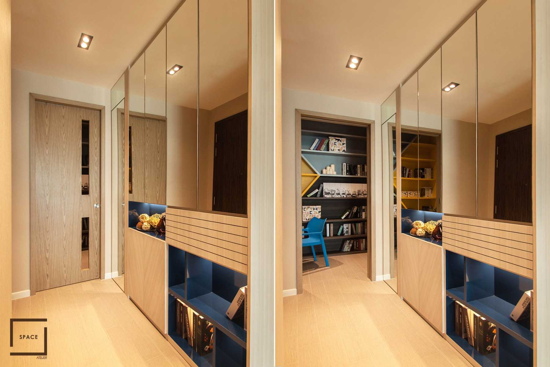 Contemporary Hallway with Artwork and Paintings