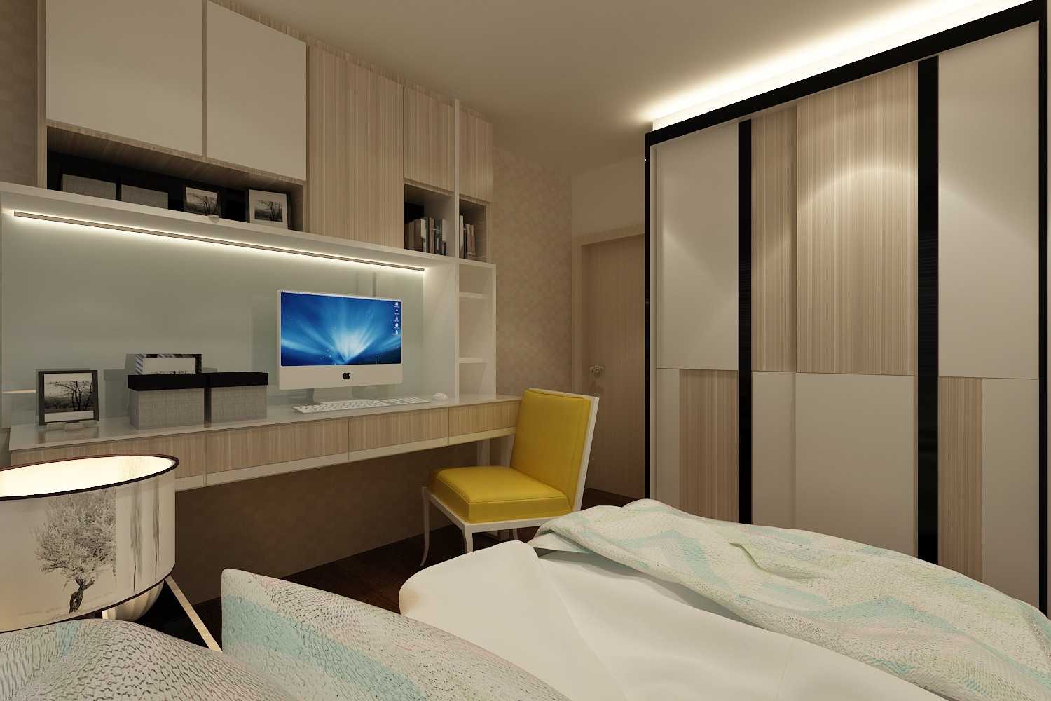 Scandinavian Bedroom with Bookshelf and Cove Lighting