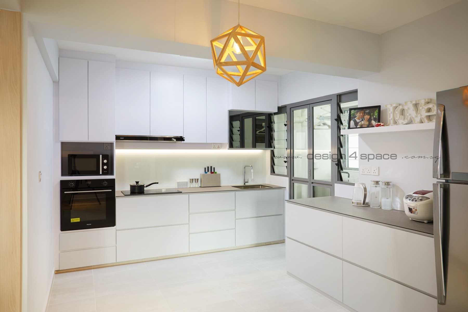 Scandinavian Kitchen with Kitchen Backsplash and Kitchen Accessories