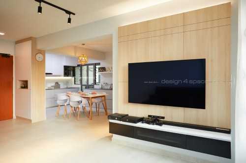 Scandinavian Living Room at Punggol | Waterway Sunray