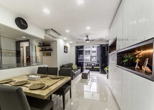 Contemporary Living Room at Yishun | The Signature