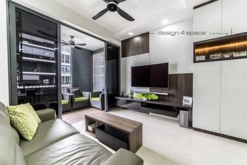 Contemporary Living Room at Yishun | The Signature