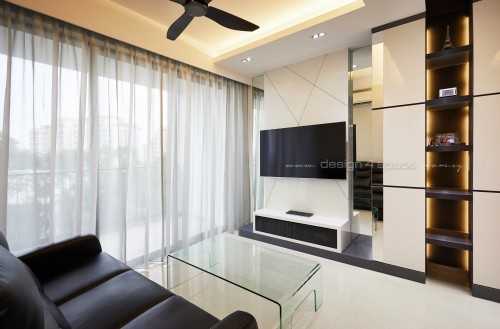 Modern Living Room at Jurong West | Westwood Residence