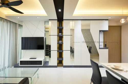 Modern Living Room at Jurong West | Westwood Residence