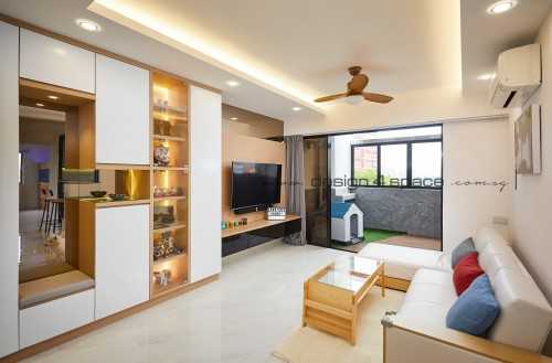 Contemporary Living Room at Hougang | 222 Hougang