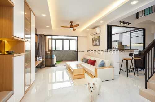 Contemporary Living Room at Hougang | 222 Hougang