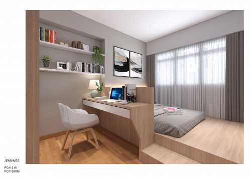 Contemporary Bedroom at woodland