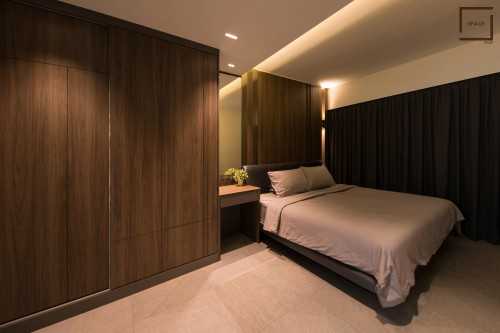 Contemporary Bedroom at HDB BTO 5-ROOM SUMANG LANE